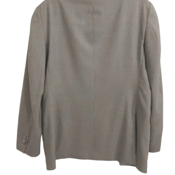 Versace WOOL Jacket Size 52  Gray w light Pinstripe Two Button Sport Coat Luxury - Picture 4 of 15